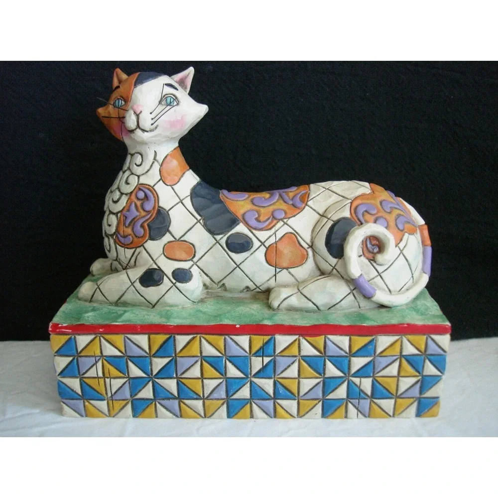 Jim Shore Heartwood Creek Calliope Cat Figurine 4004863 Calico Cottage Patchwork